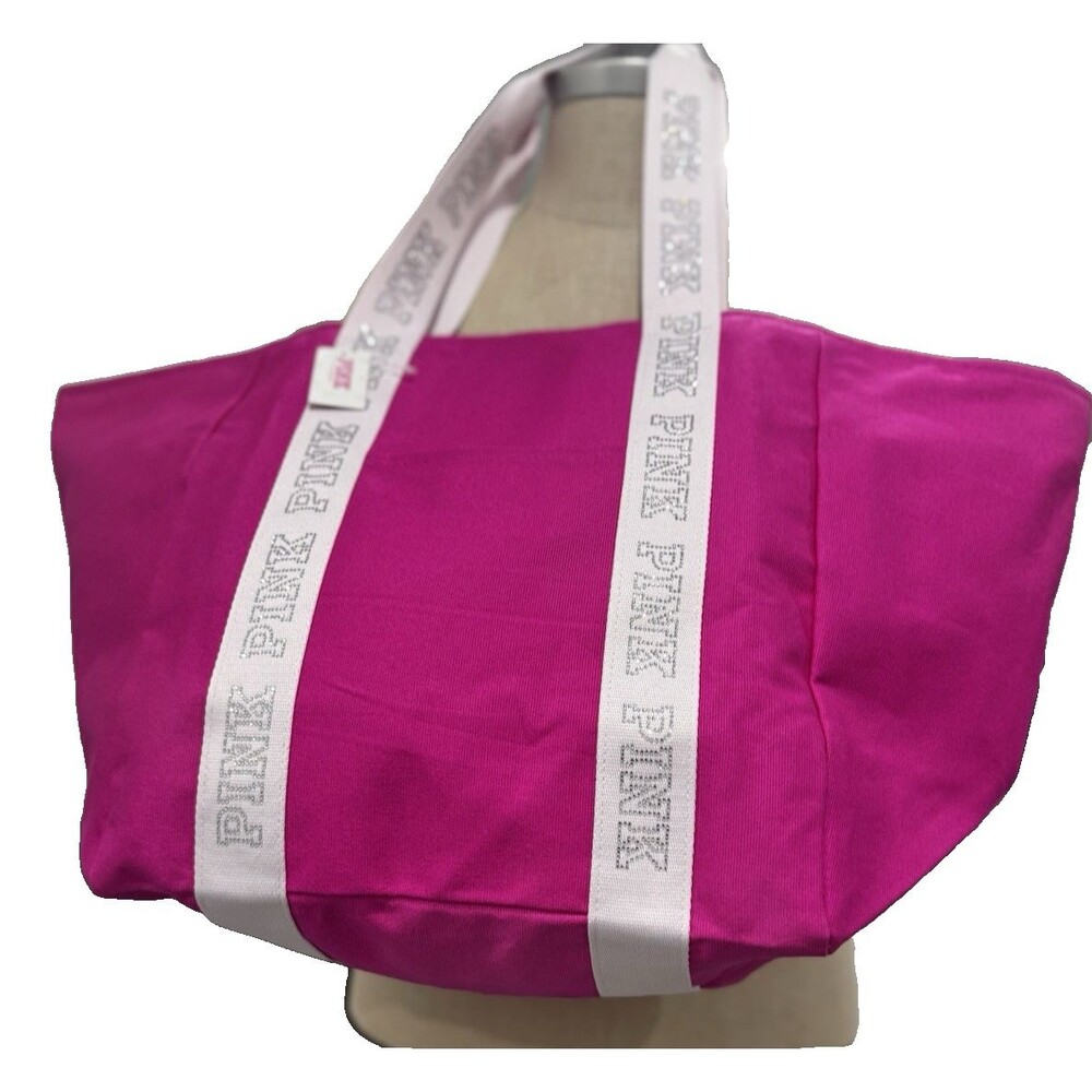 NWT Victoria’s Secret PINK Rhinestone Logo Large Tote Bag